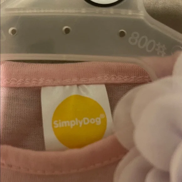 Pink and White Dog Dress with Flower - Picture 8 of 8